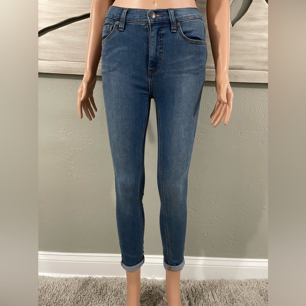 Free people rolled cuff jeans